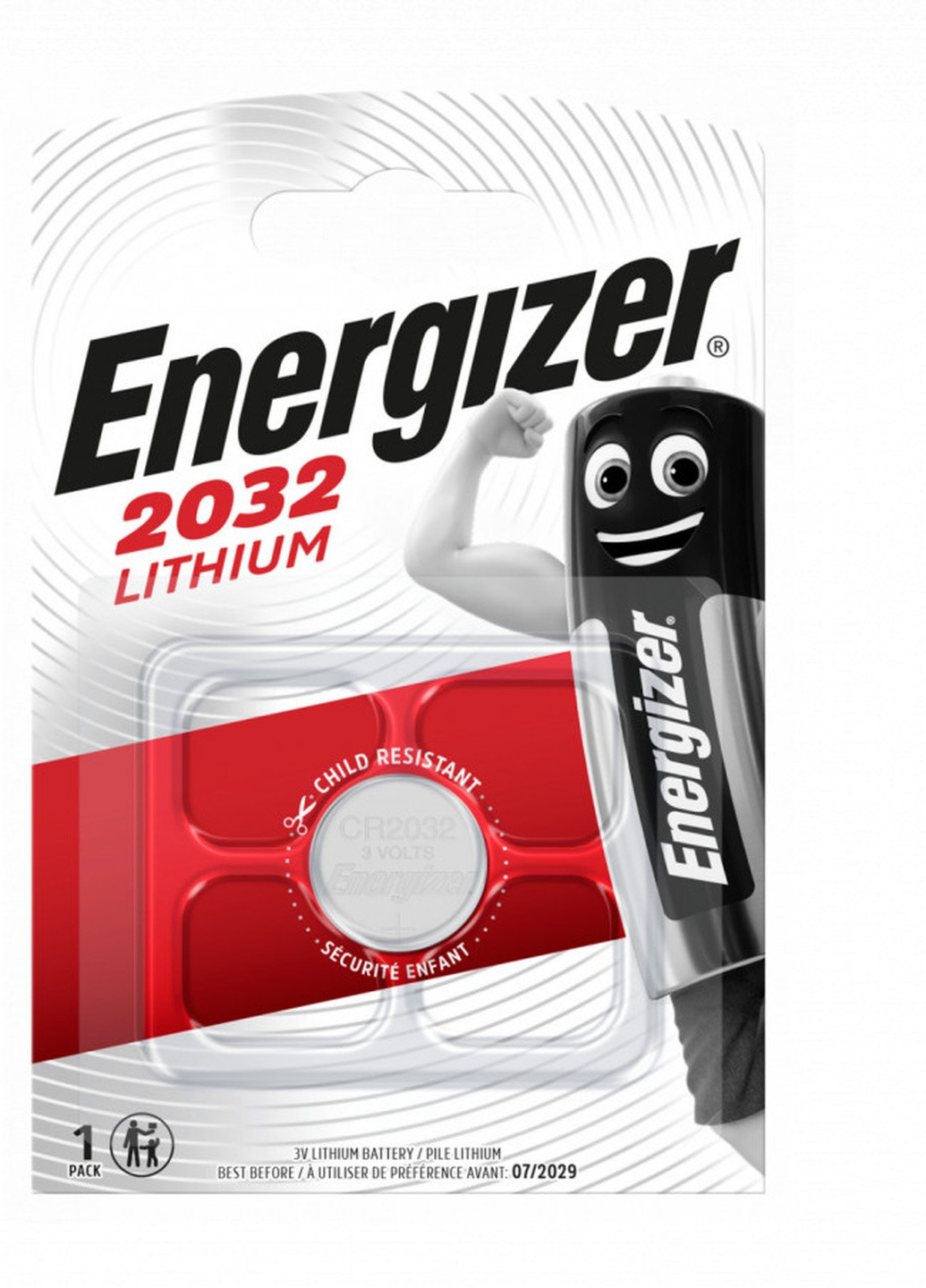 Батарейка CR2032 Lithium уп. 1шт Energizer (253896320)