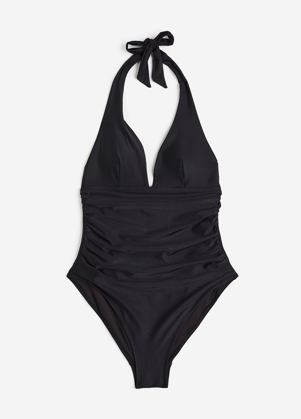 Чорний літній купальник суцільний, халтер H&M