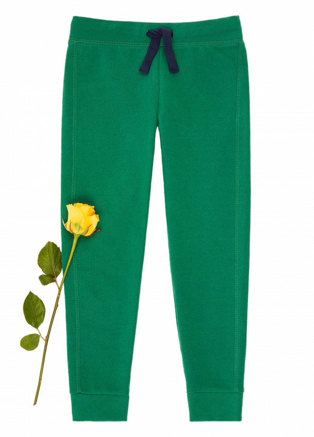 Зеленые спортивные демисезонные брюки со средней талией United Colors of Benetton