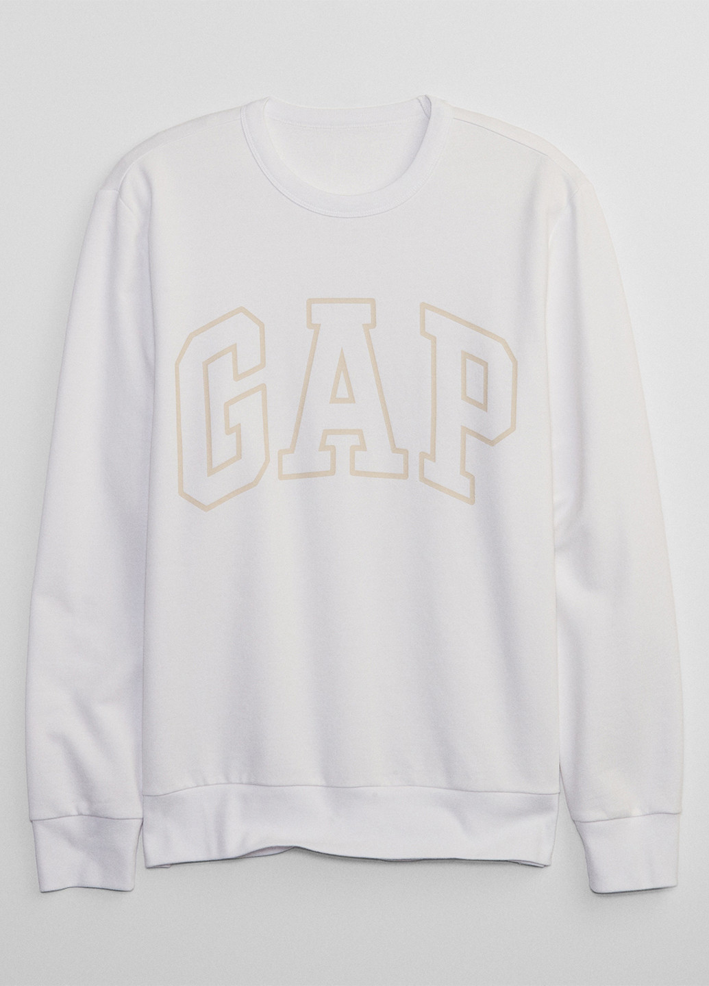 Свитшот Gap - Свободный крой логотип белый кэжуал хлопок, трикотаж - (292632589)