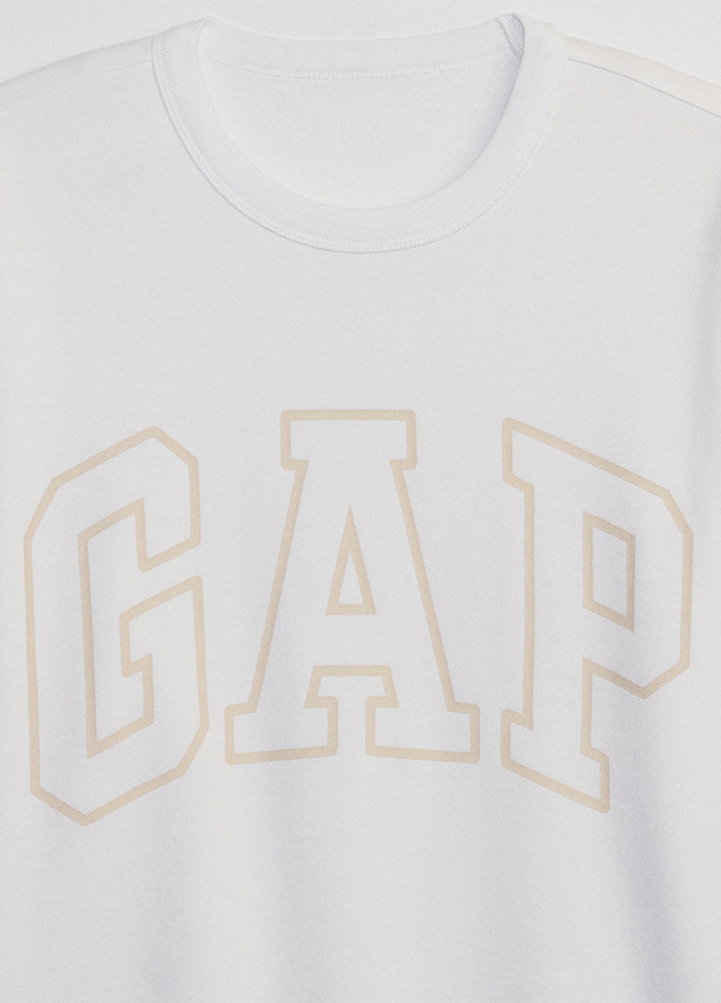 Світшот Gap - Вільний крій логотип білий кежуал бавовна, трикотаж - (292632589)