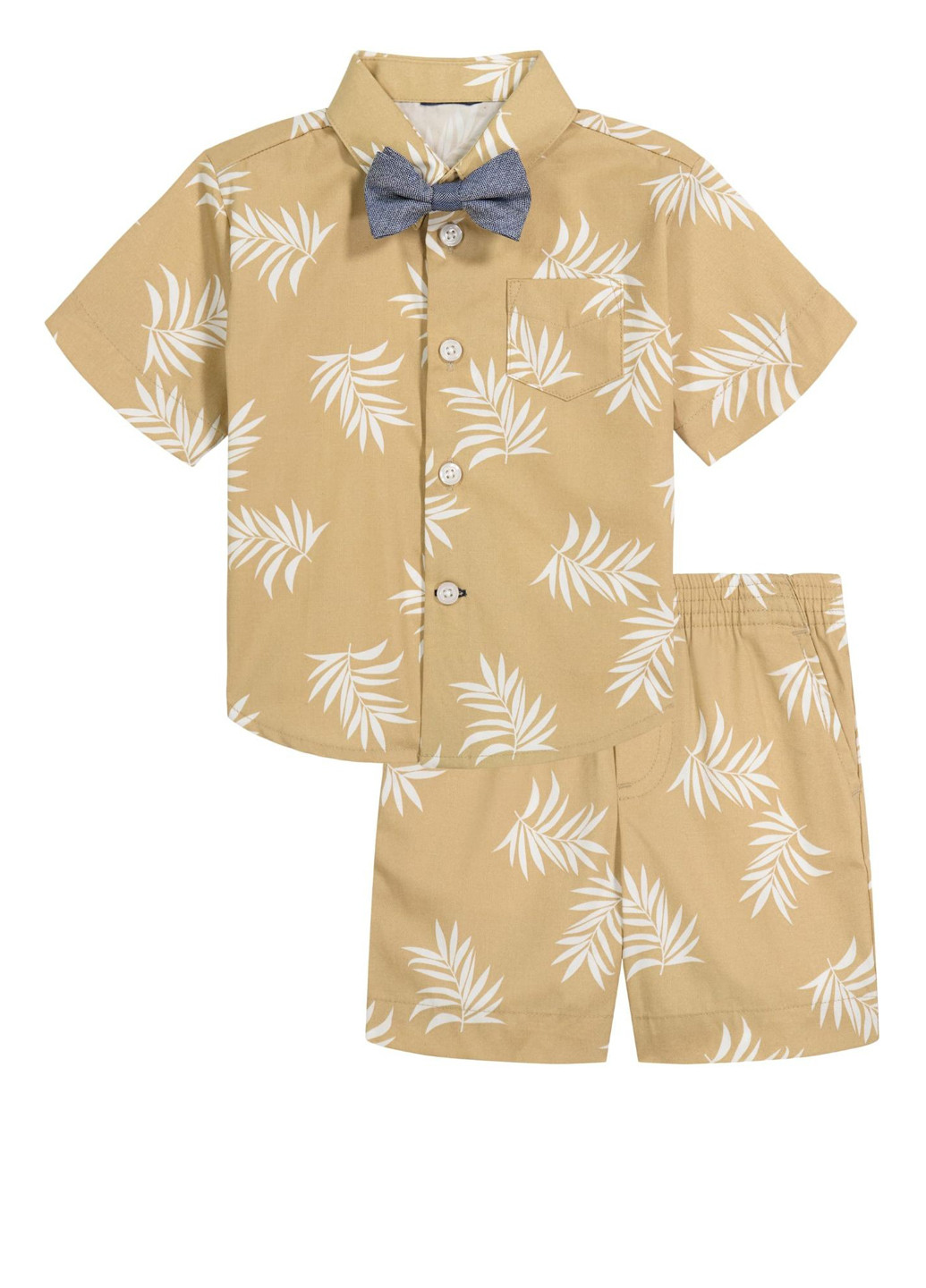 Бежевый летний костюм (тенниска, шорты, бабочка) с шортами Tommy Hilfiger