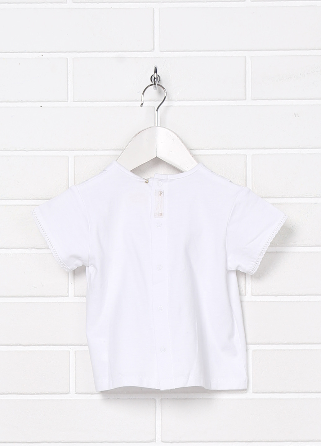 Белая летняя футболка с коротким рукавом La Petite Ourse