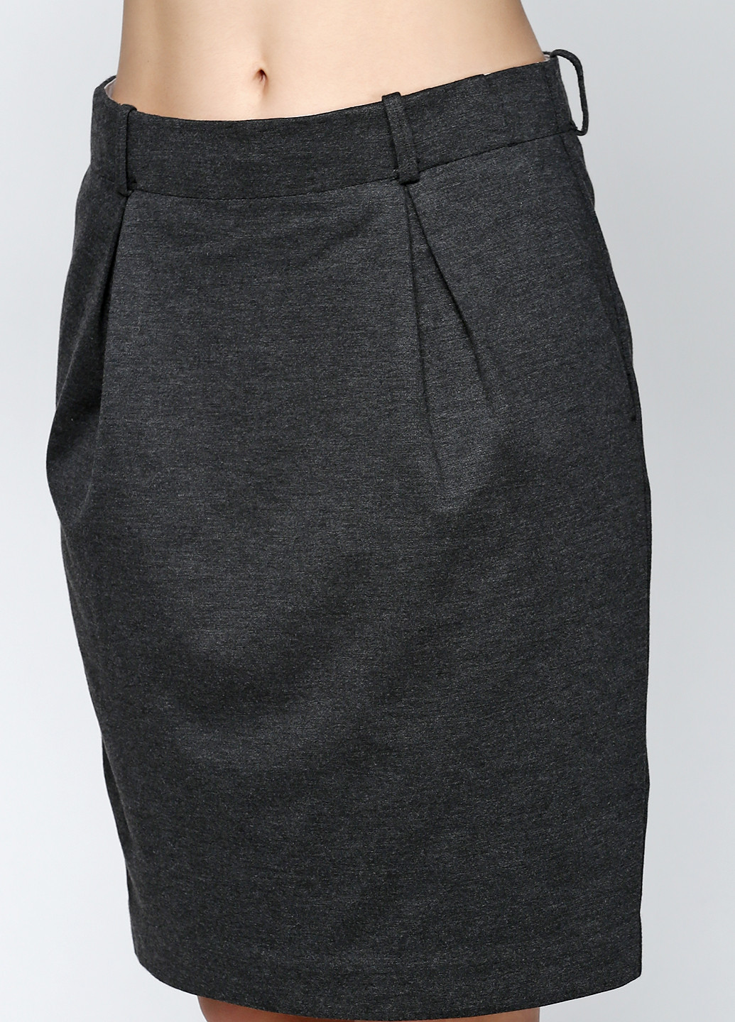 Темно-серая кэжуал однотонная юбка And Less мини