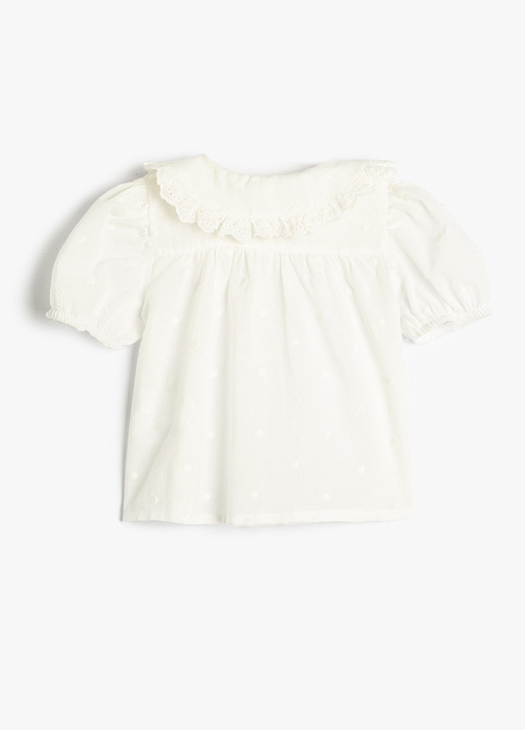 Молочная однотонная блузка KOTON летняя