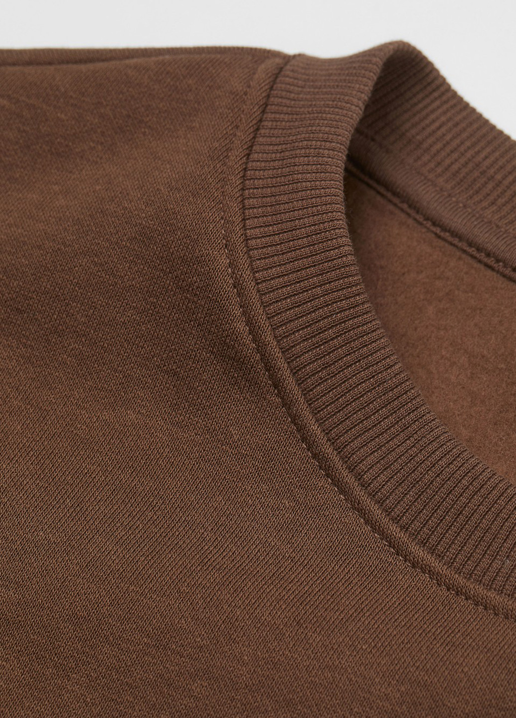 Коричневый свитшот H&M однотонный без декора (311950411)