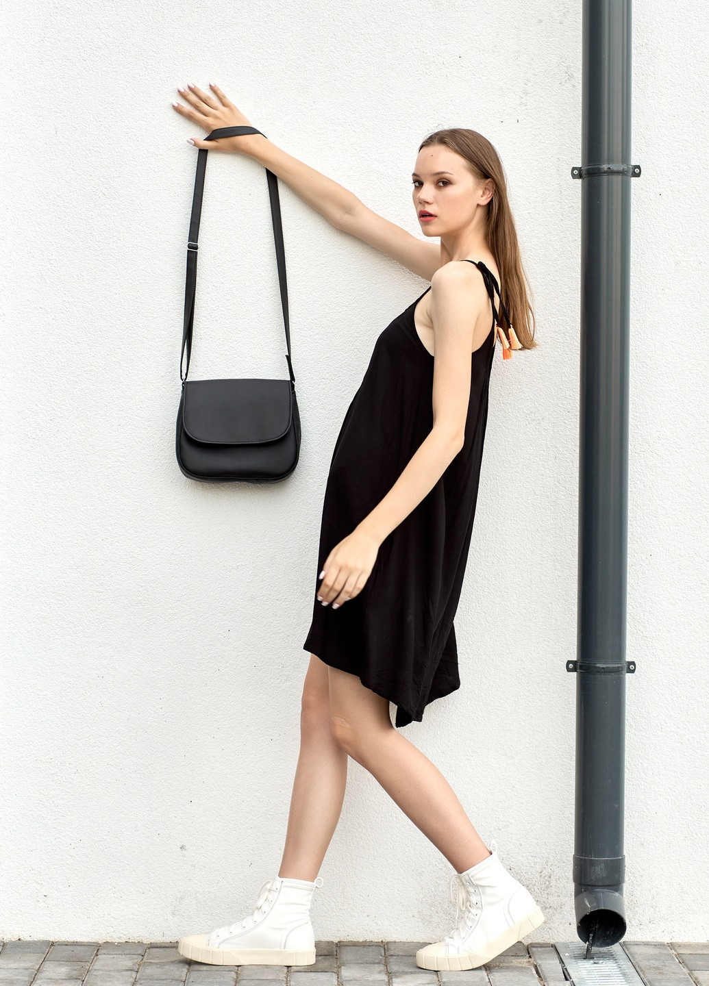 Женская сумка Кросбоди Rose черная Sambag (256243253)