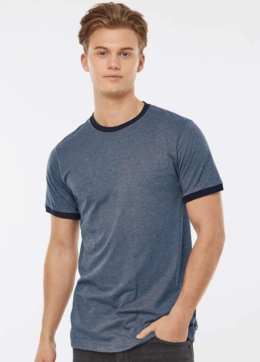 Темно-синяя футболка Tultex