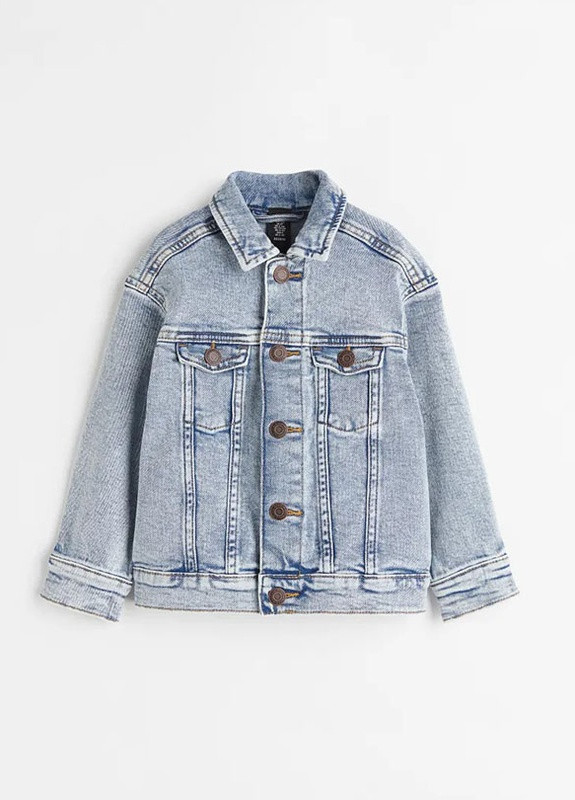 Блакитна демісезонна джинсова куртка для хлопчика H&M
