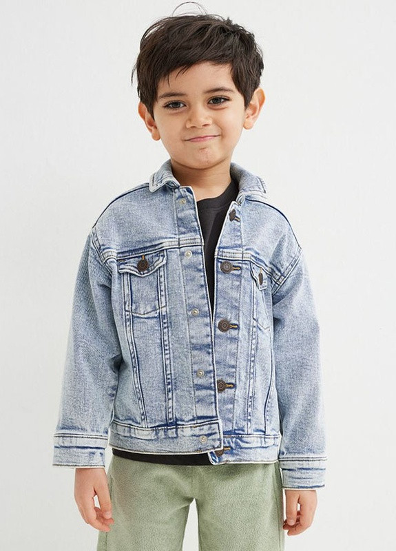 Блакитна демісезонна джинсова куртка для хлопчика H&M