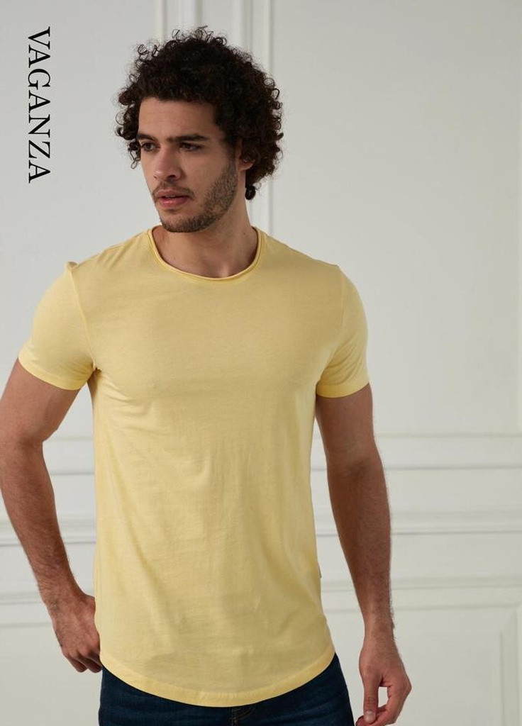 Жовта футболка y20-1101 xxl жовтий (2000903910800) Vaganza