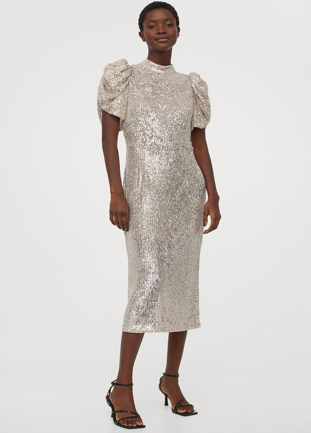 Серебряное платье H&M