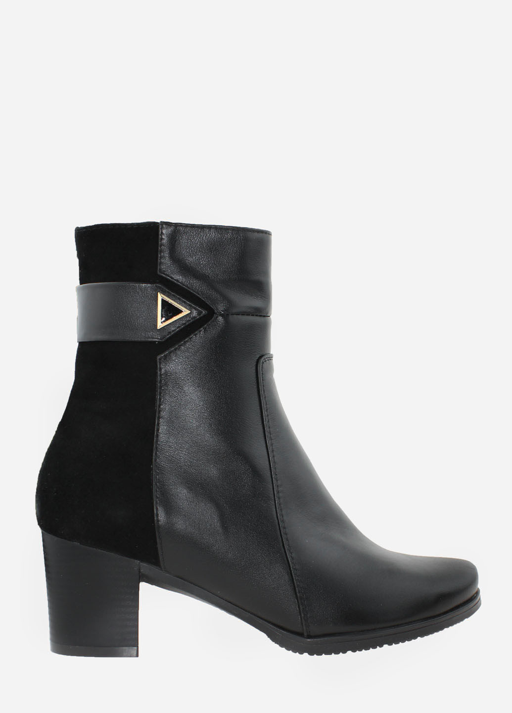 Осенние ботинки re69047 черный Elvix из натуральной замши