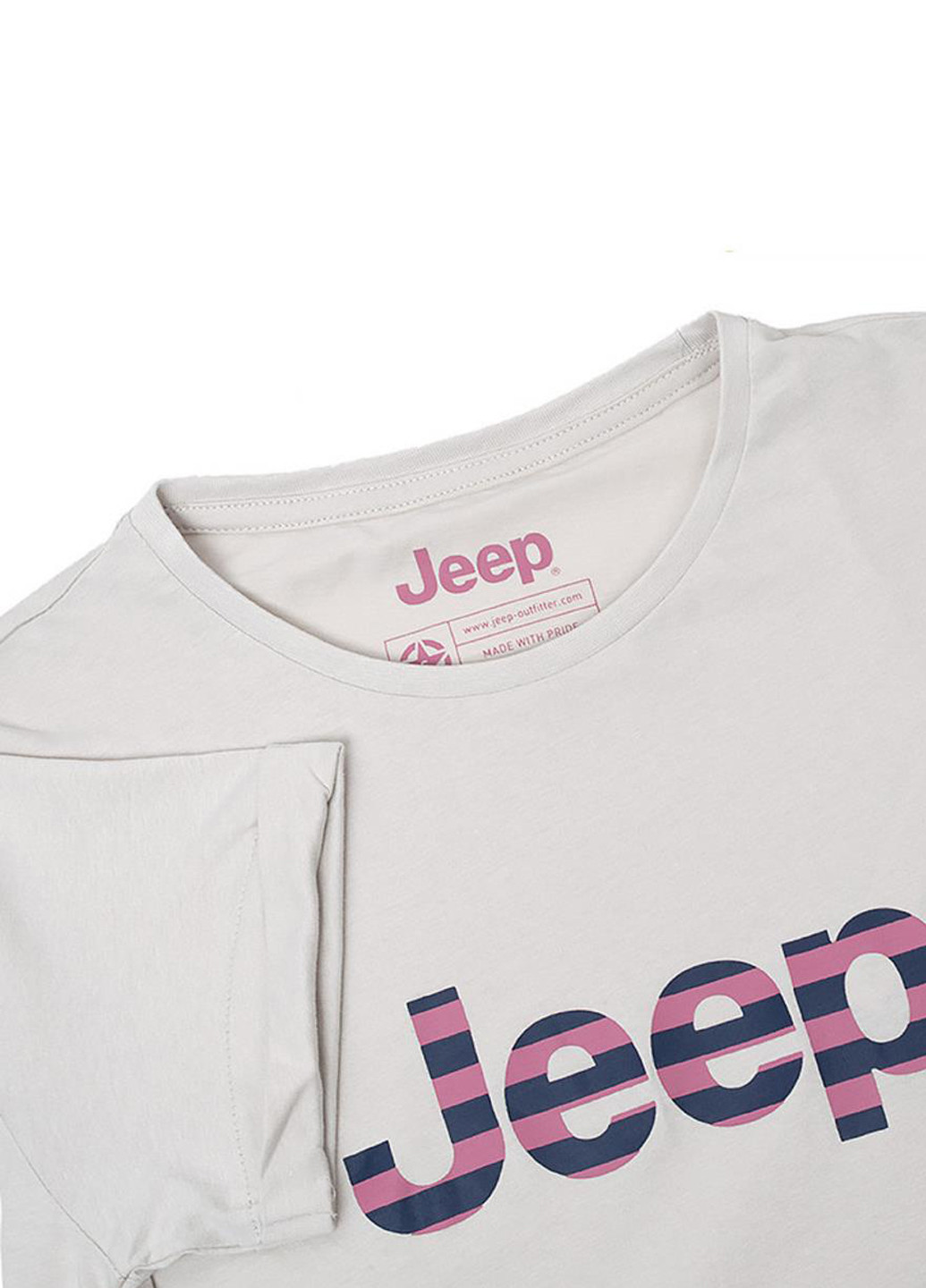 Футболка O102611-J863 Jeep T-SHIRT OVERSIZE Striped Print Turn - (318417296)