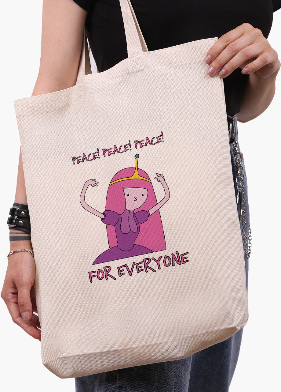 Эко сумка шоппер белая Принцесса бубульгум Время Приключений (Adventure Time) (9227-1576-WTD) экосумка шопер 41*39*8 см MobiPrint (216642261)