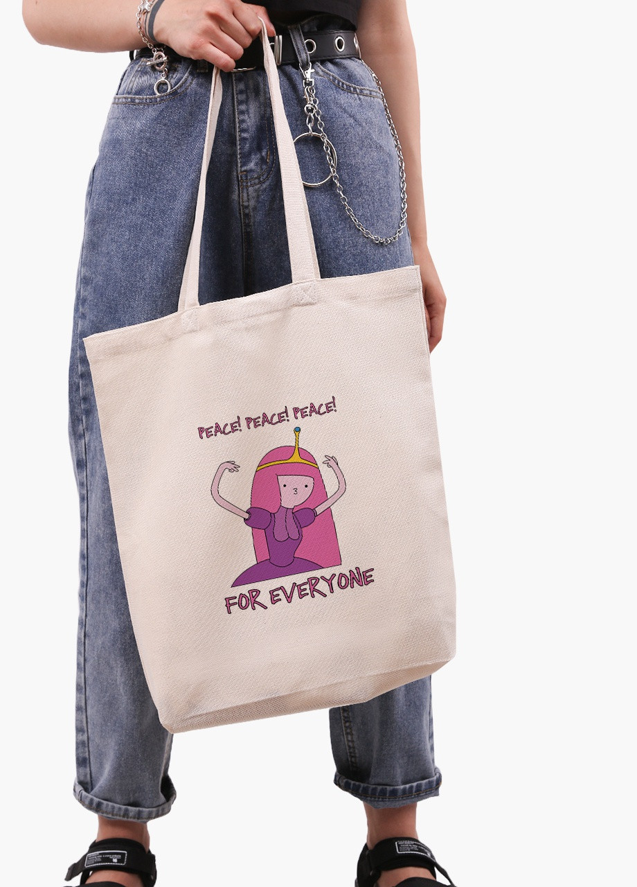 Эко сумка шоппер белая Принцесса бубульгум Время Приключений (Adventure Time) (9227-1576-WTD) экосумка шопер 41*39*8 см MobiPrint (216642261)
