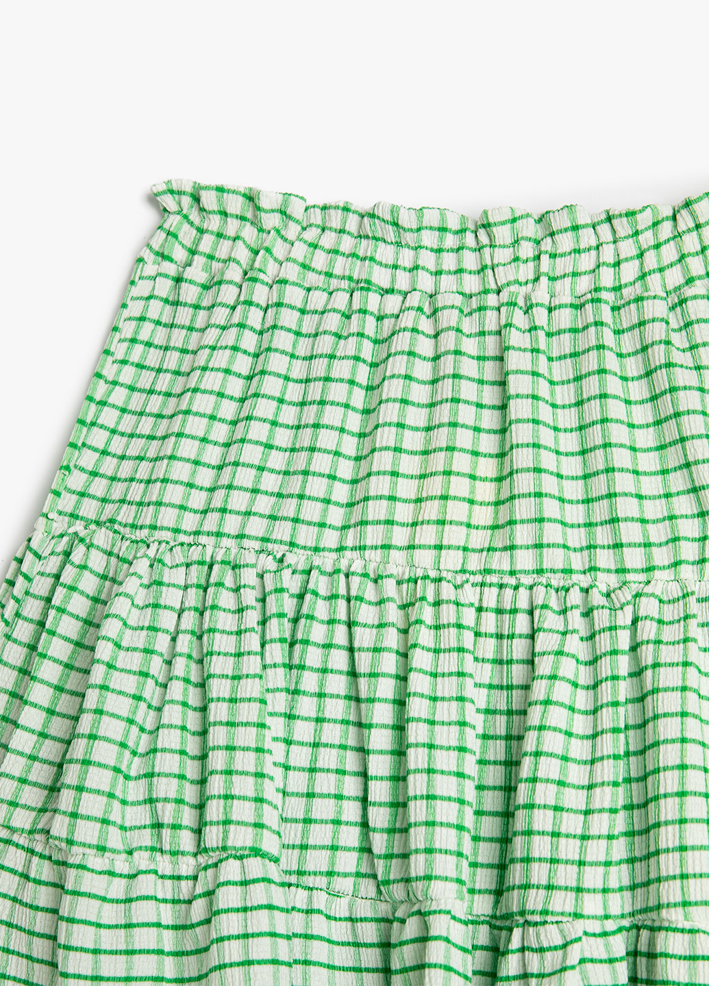 Зеленая кэжуал в клетку юбка KOTON а-силуэта (трапеция)