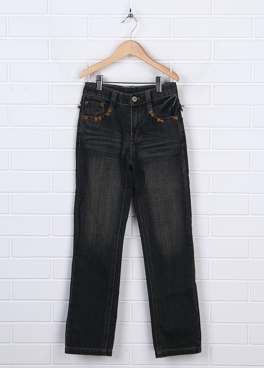 Серые демисезонные со средней талией джинсы Colabear