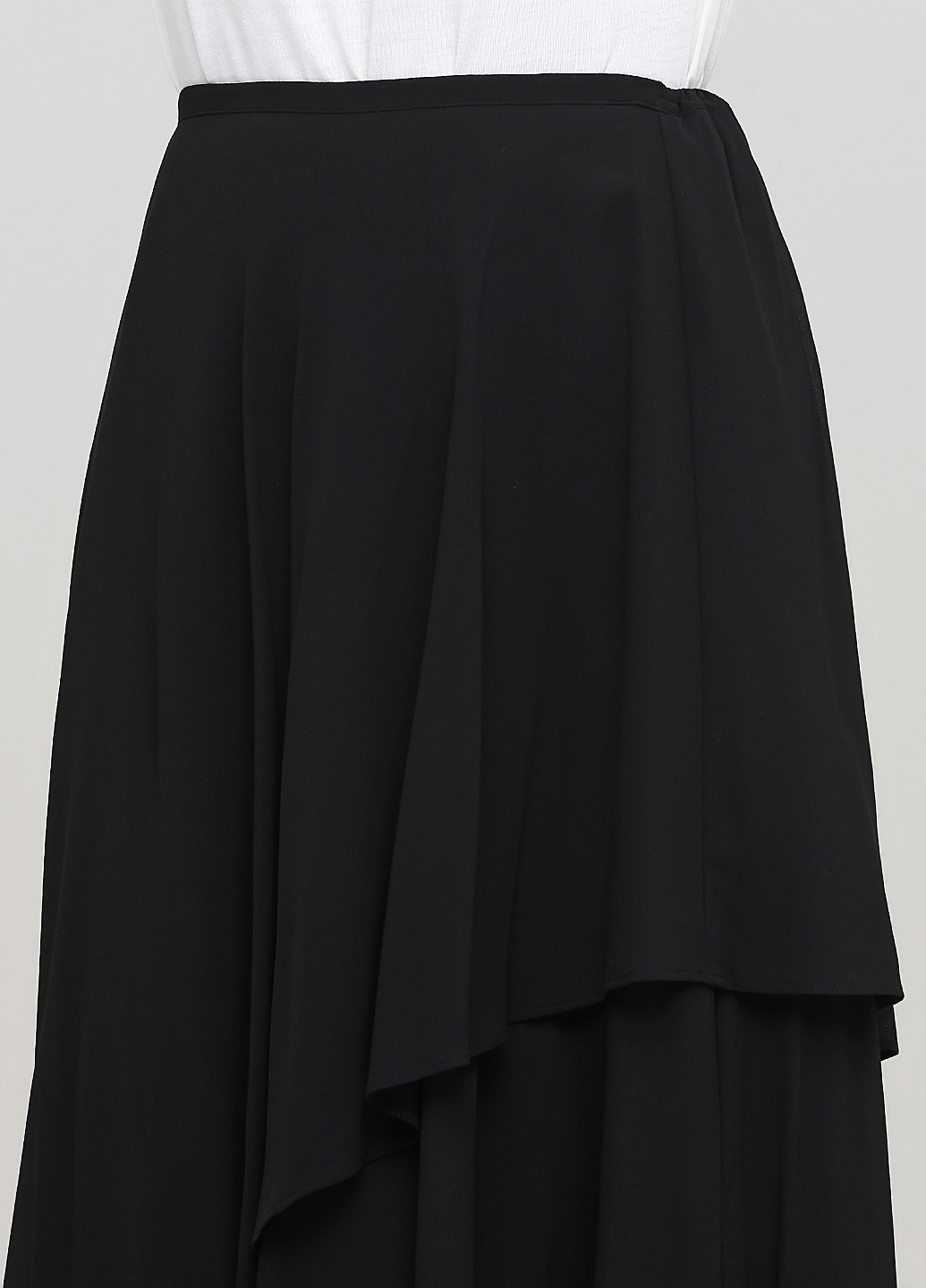 Черная кэжуал однотонная юбка Ashley Brooke а-силуэта (трапеция)