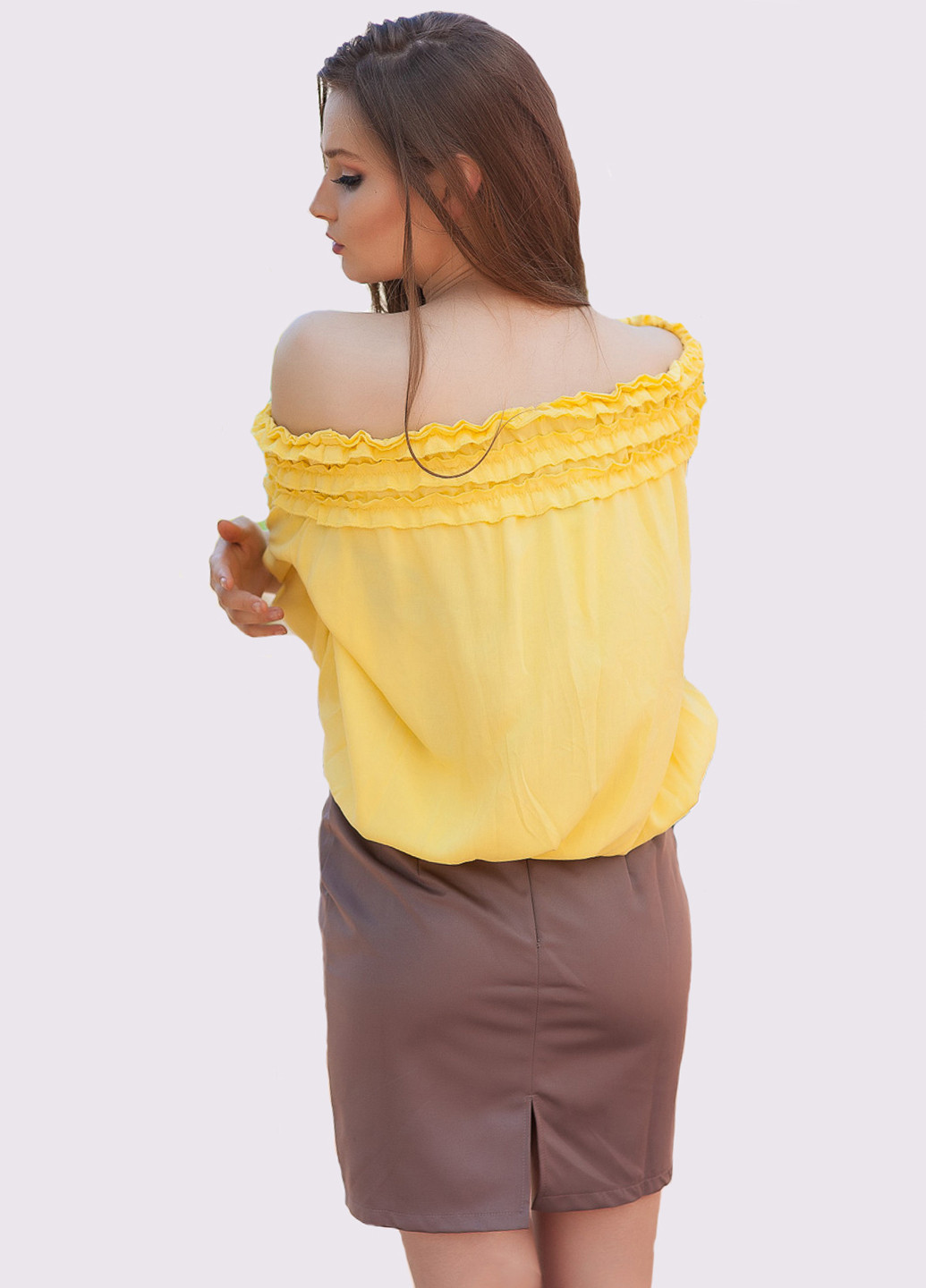 Жовта літня блуза Modna Anka