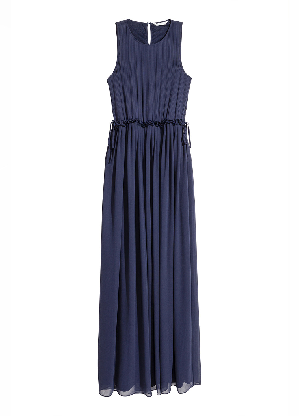 Темно-синее кэжуал платье плиссированное H&M однотонное