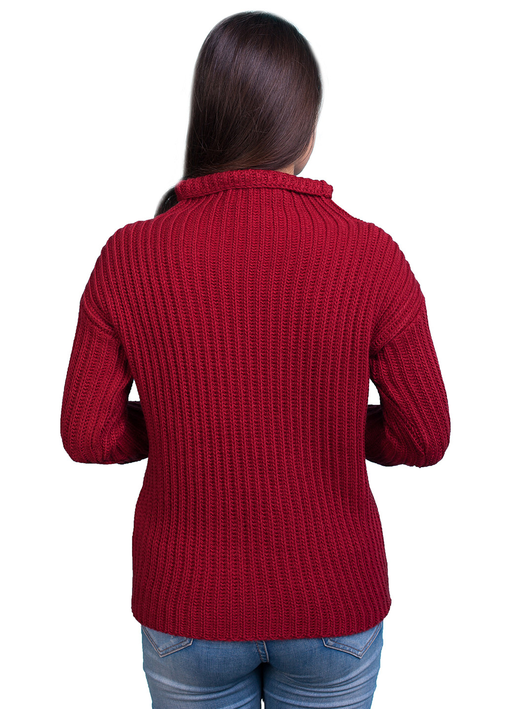 Бордовый демисезонный свитер джемпер Bakhur