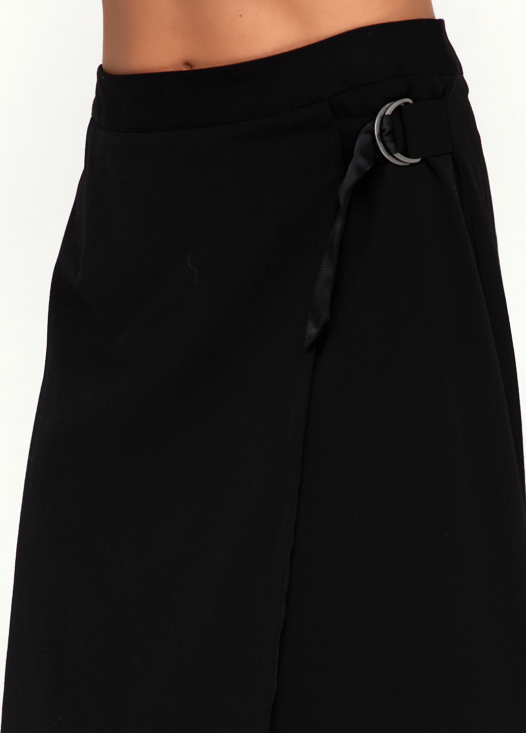 Черная офисная однотонная юбка Imitz миди
