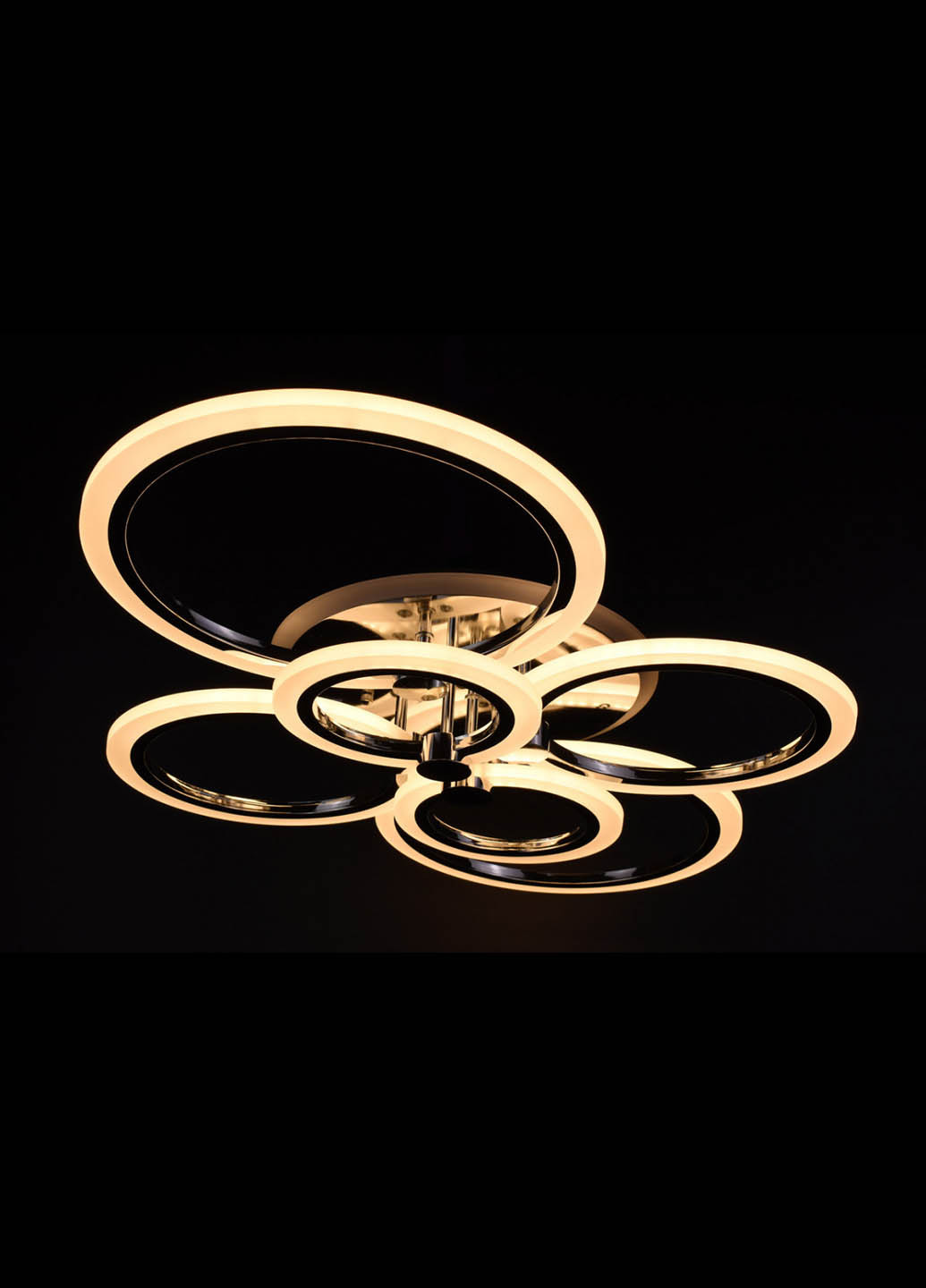 Люстра стельова LED з пультом A2374 / 6-RGB-ch Хром 11х57х77 см. Handmade (234539890)