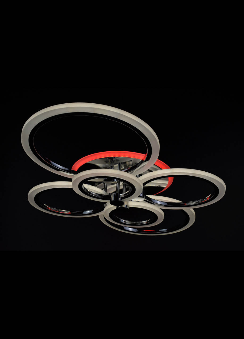 Люстра стельова LED з пультом A2374 / 6-RGB-ch Хром 11х57х77 см. Handmade (234539890)