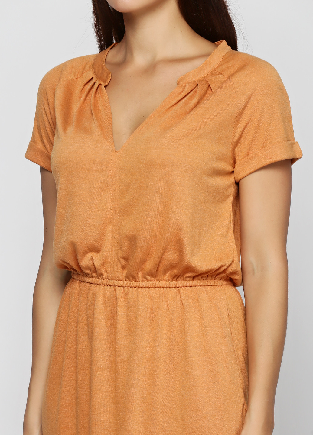 Оранжевое кэжуал платье Friendtex