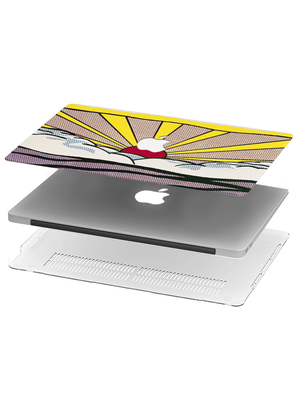 Чохол пластиковий для Apple MacBook Air 13 A1466 / A1369 Ретроспектива Роя Ліхтенштейна в Tate Modern (6351-2490) MobiPrint (218857835)