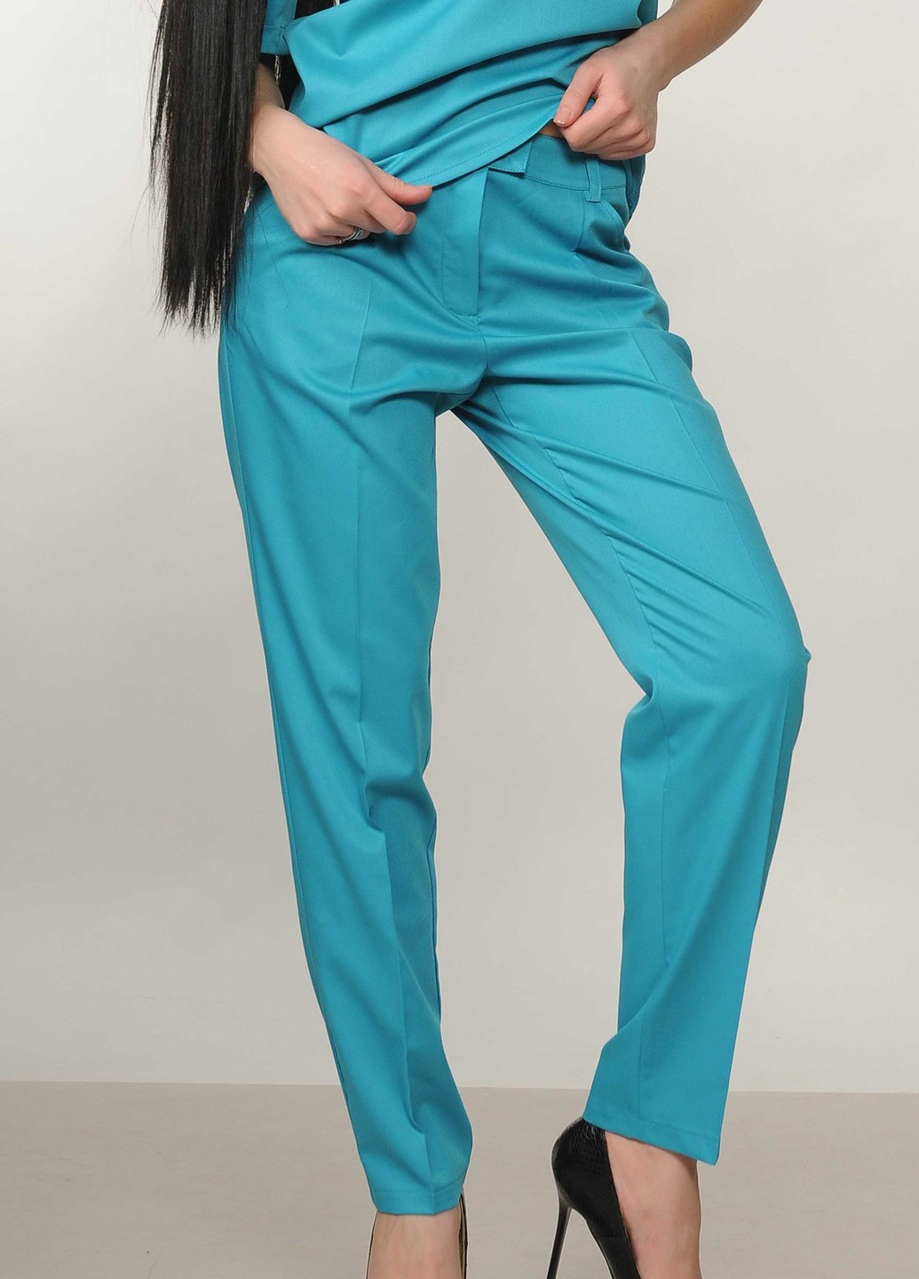 Голубые кэжуал летние брюки Ри Мари