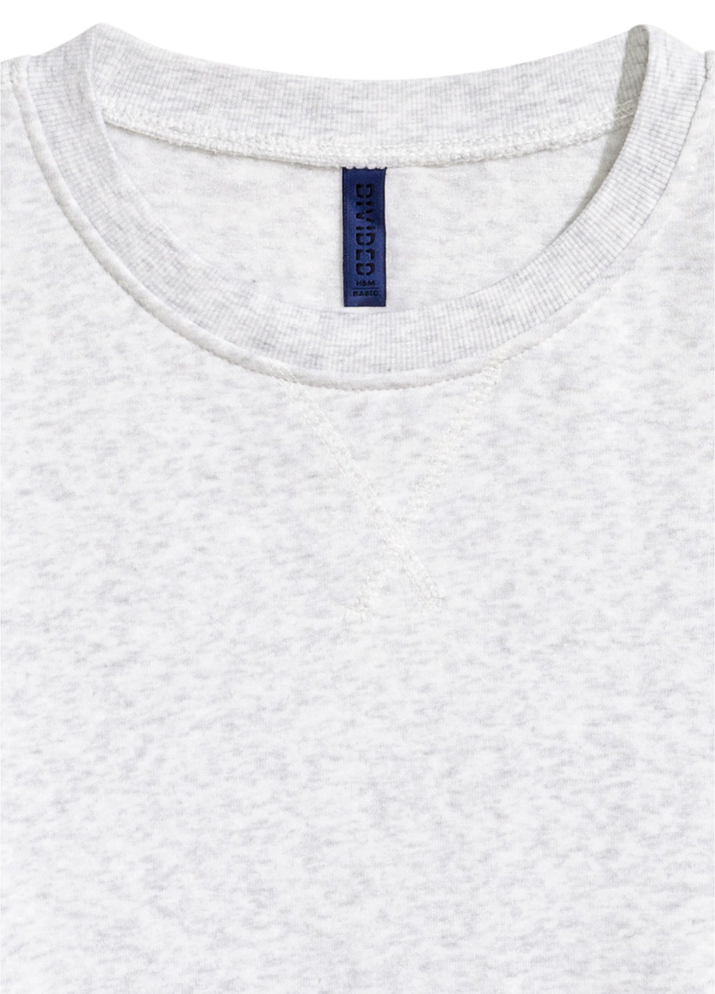 Світшот H&M - Прямий крій меланж світло-сірий кежуал трикотаж - (166206983)