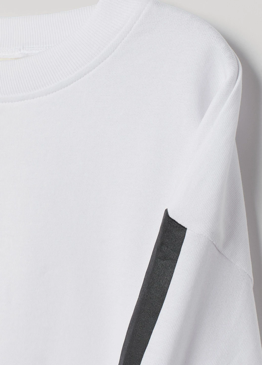 Лонгслів,білий з принтом чорний, H&M (255192515)