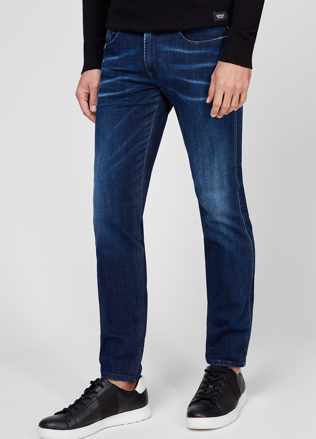 Синие демисезонные скинни джинсы Replay