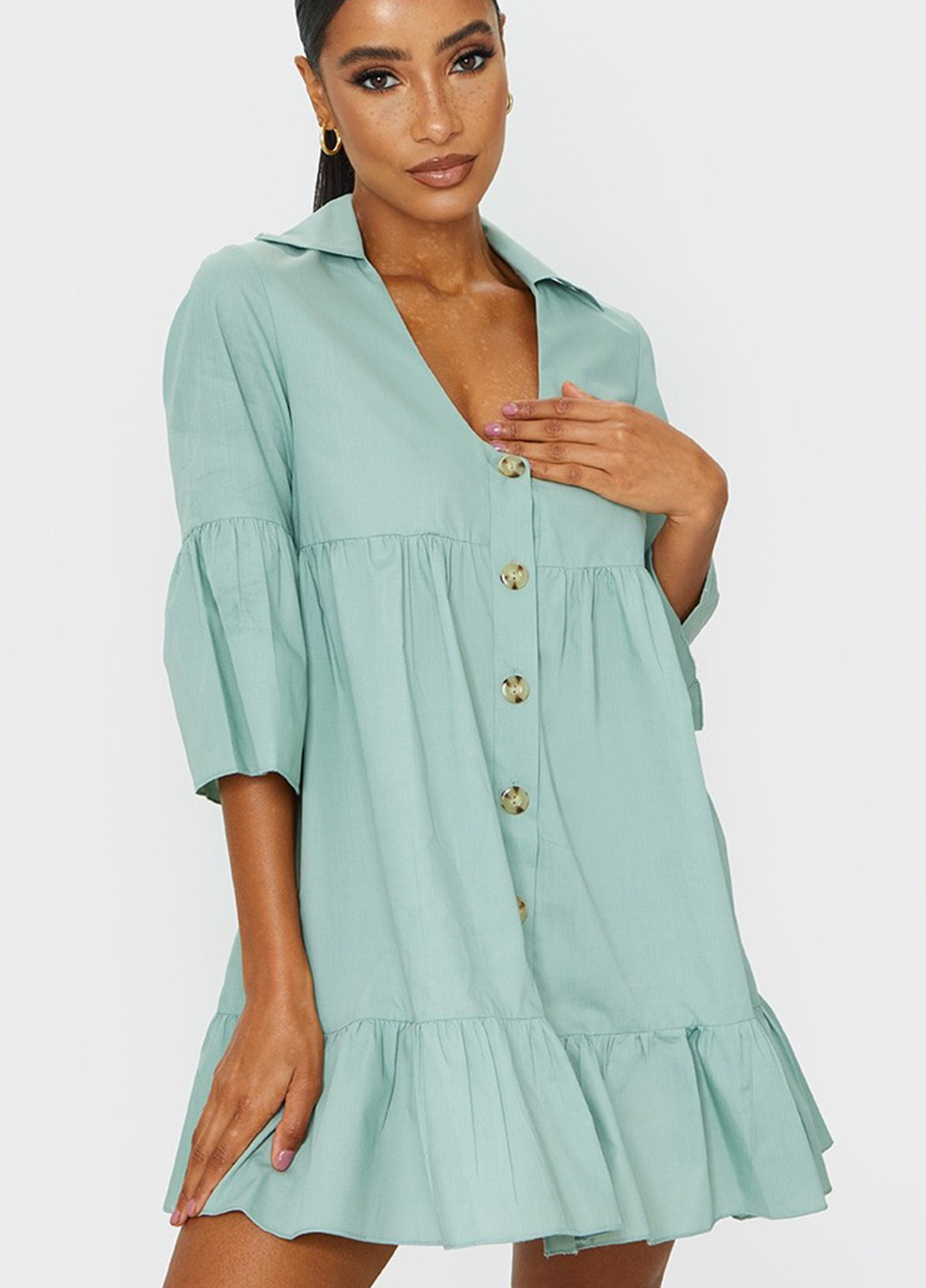 М'ятна кежуал cукня оверсайз PrettyLittleThing однотонна