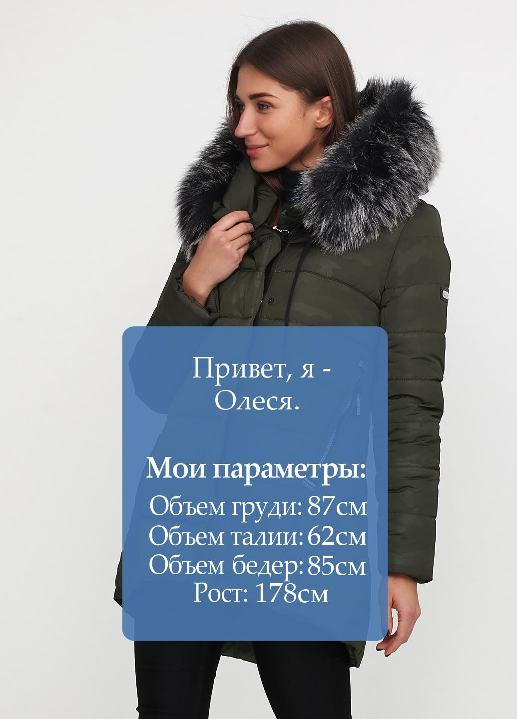 Оливкова (хакі) зимня куртка R&G