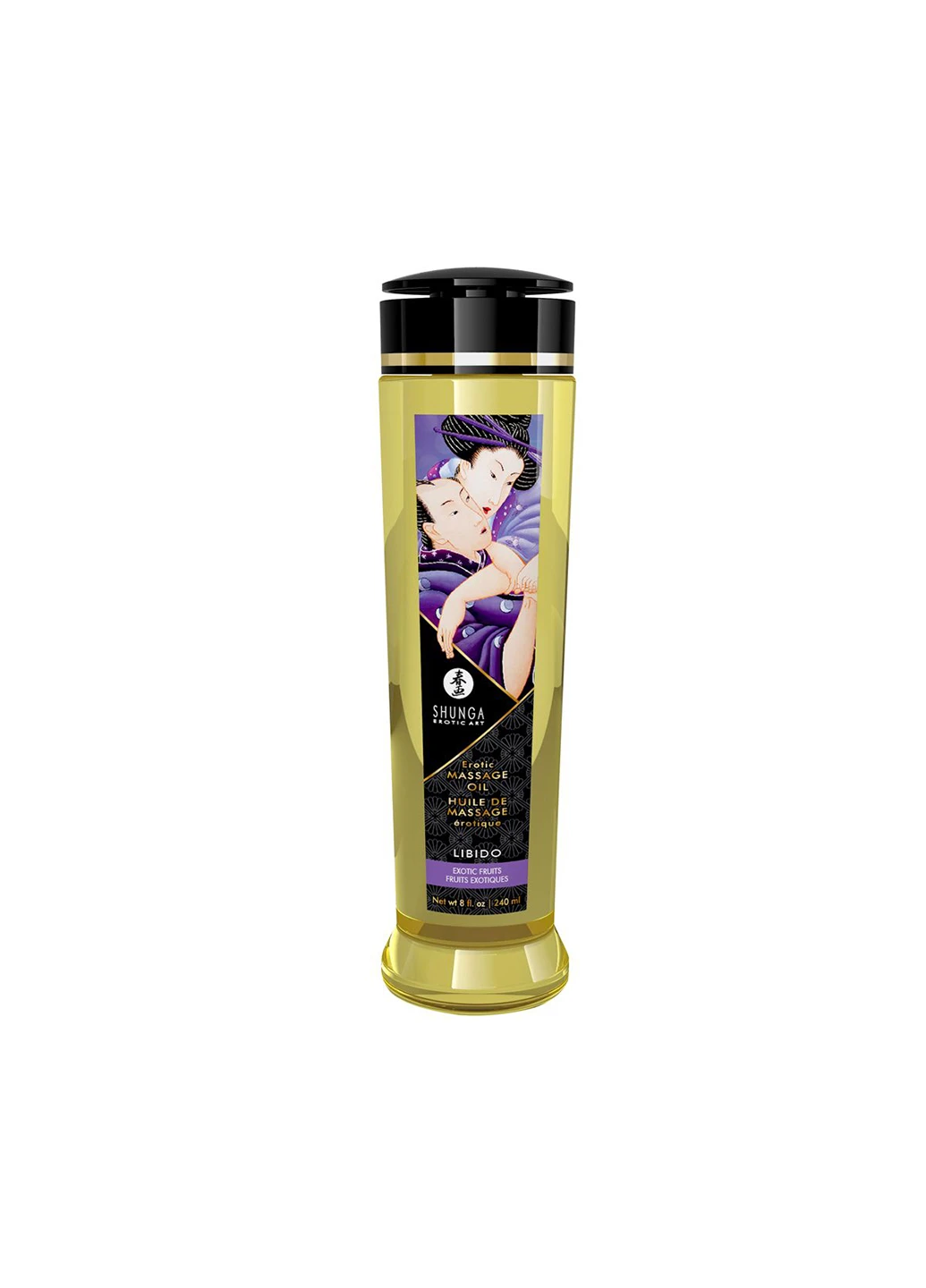Масажна олія Libido - Exotic Fruit (240 мл) натуральна зволожуюча Shunga (254151881)