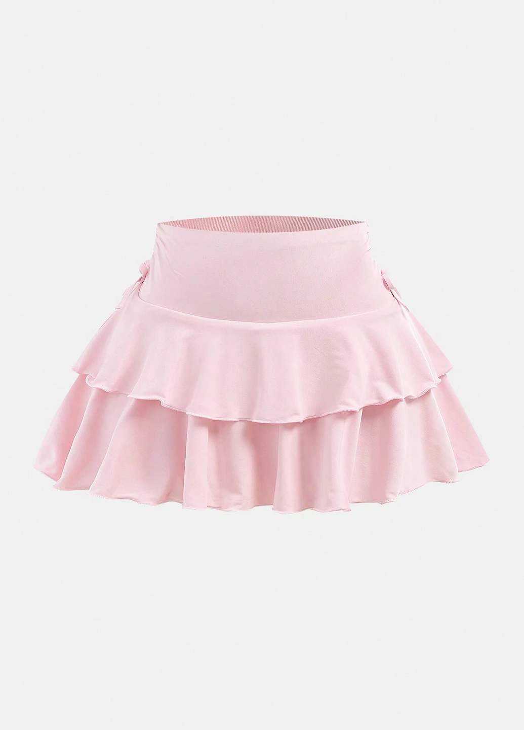 Розовый летний костюм (топ, юбка-шорты) SHEIN