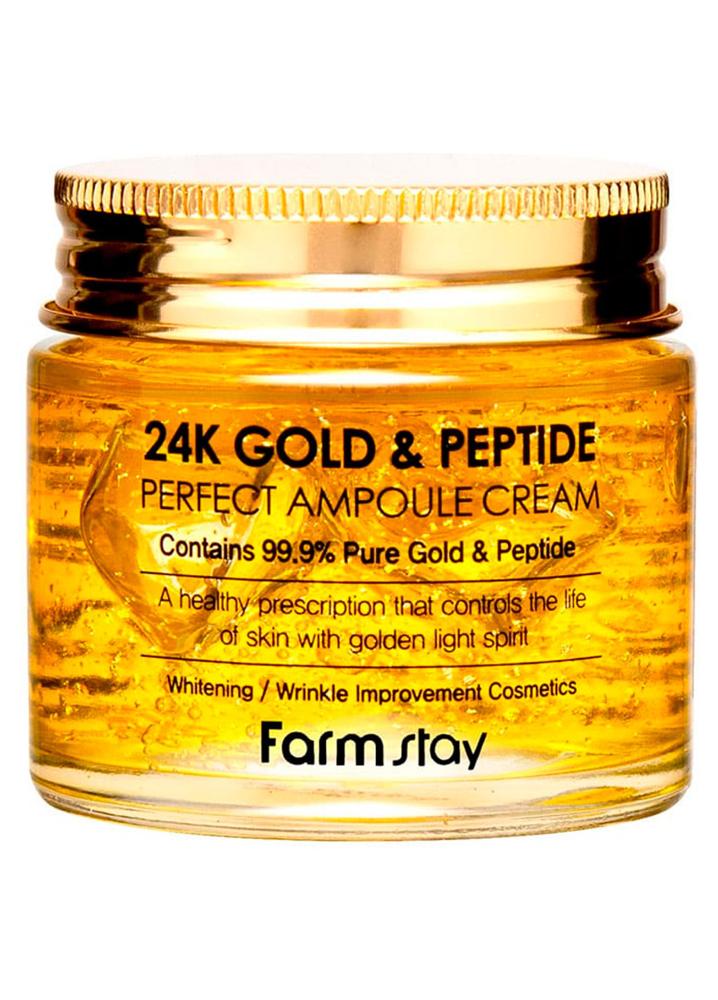 Ампульный крем с золотом и пептидами 24K Gold & Peptide Perfect Ampoule Cream, 80 мл FarmStay (202418653)