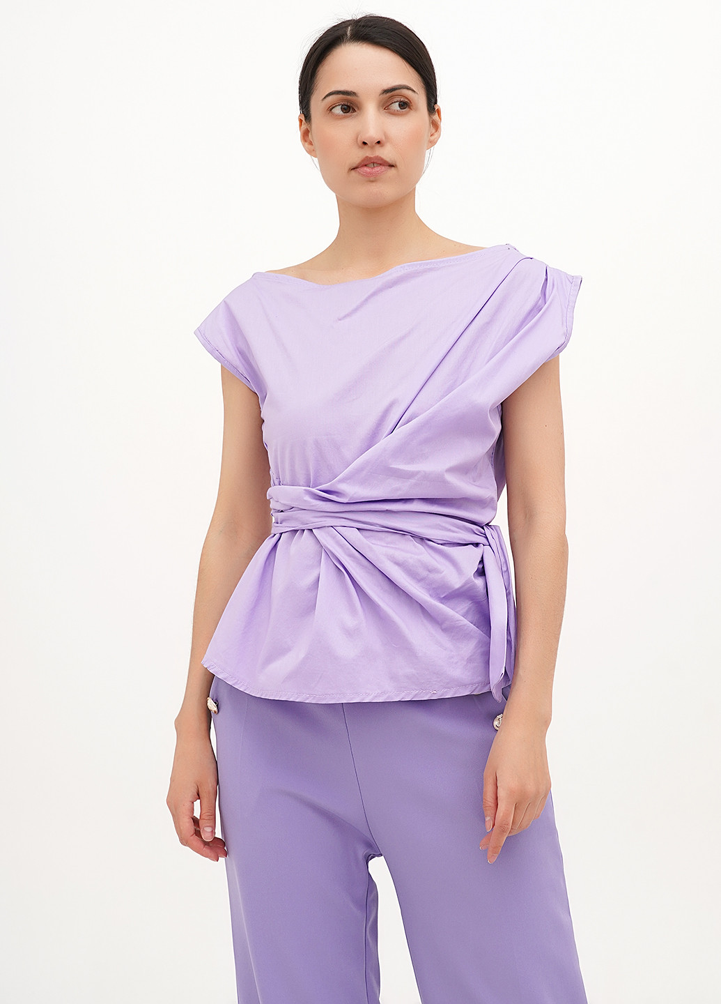 Сиреневая блуза на запах Joie Clair