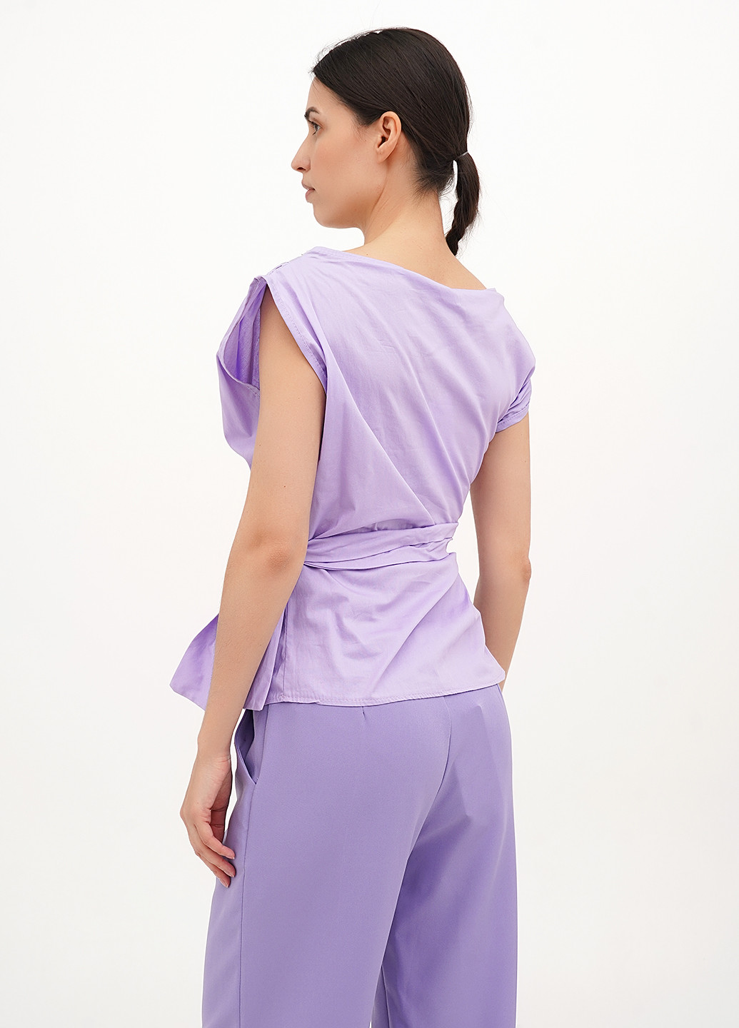 Сиреневая блуза на запах Joie Clair