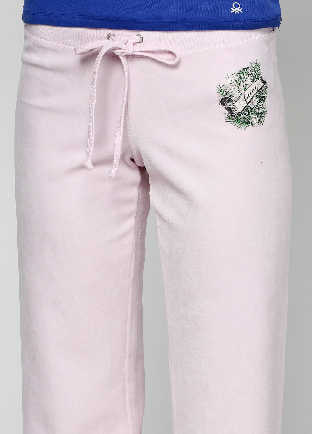 Светло-розовые кэжуал демисезонные прямые брюки Juicy Couture