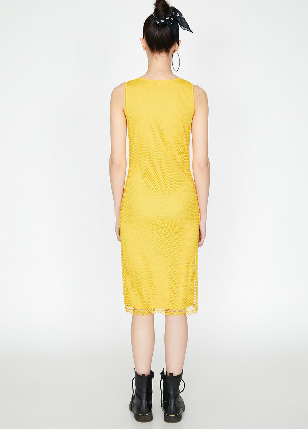 Желтое кэжуал платье KOTON однотонное