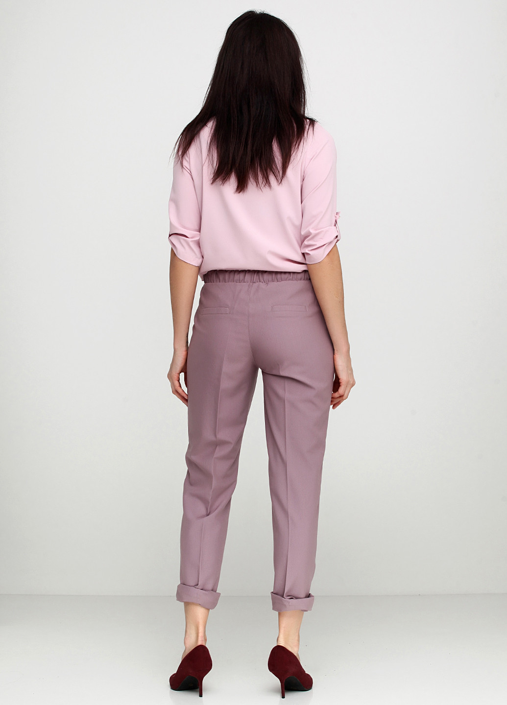 Темно-розовые кэжуал демисезонные брюки ZUBRYTSKAYA
