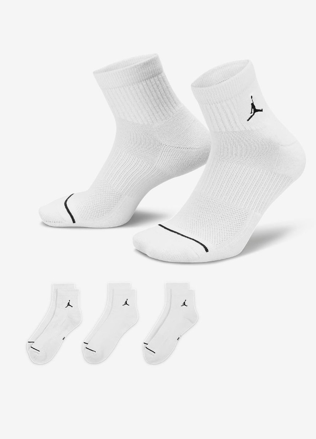 Белые носки dx9655-100 (3 пары) Nike логотипы (311948018)