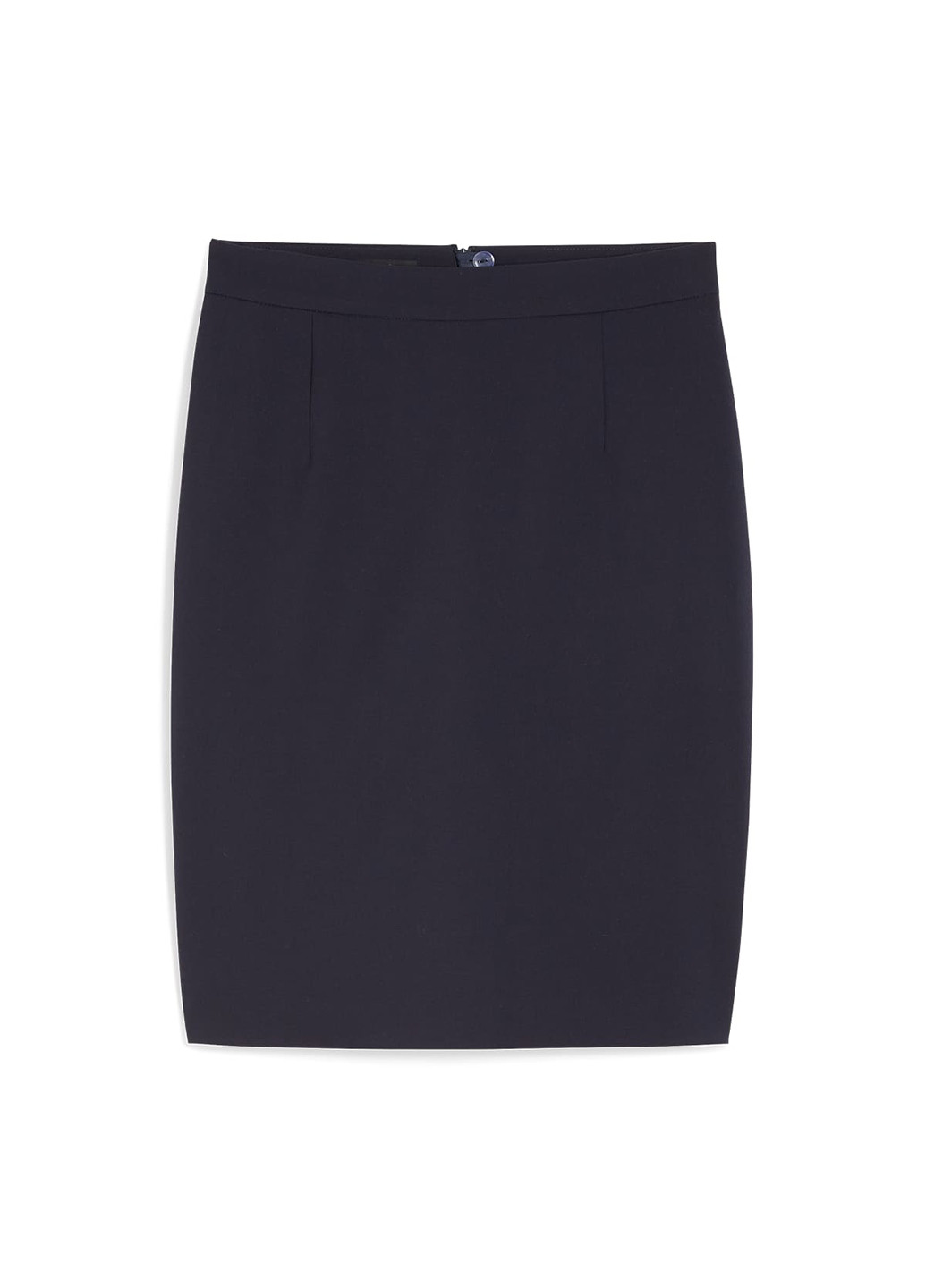 Темно-синяя офисная однотонная юбка C&A карандаш