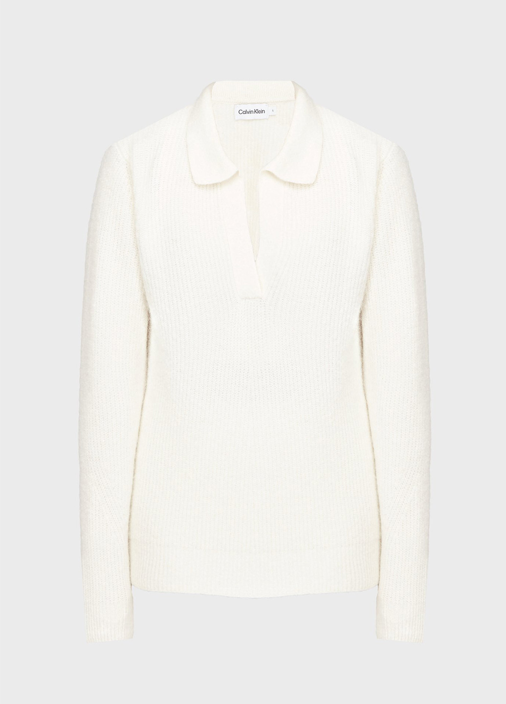 Белый зимний свитер Calvin Klein