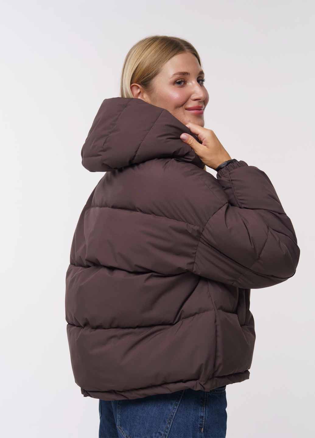 Коричневый зимний Пуховик Fashion