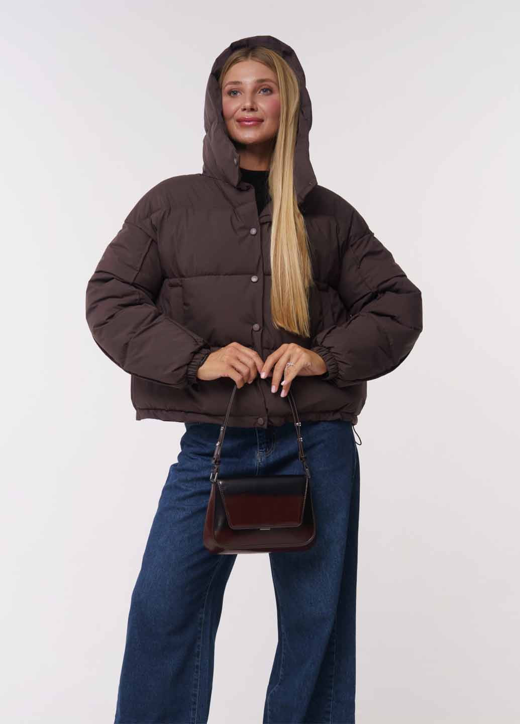 Коричневый зимний Пуховик Fashion